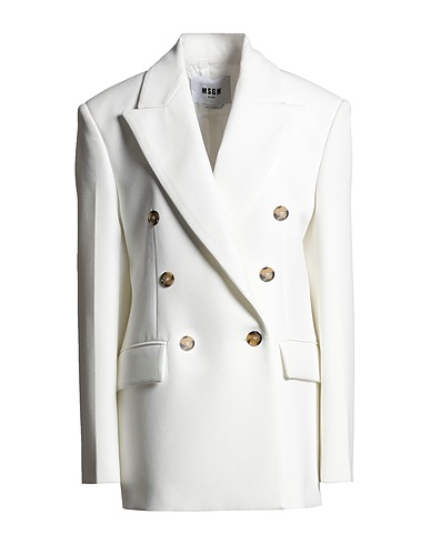 MSGM Blazer White 92% Polyester, 8% Elastane
