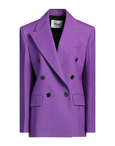 MSGM Blazer Purple 97% Virgin Wool, 3% Elastane