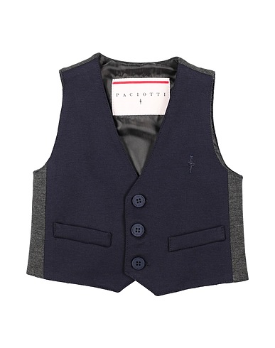 PACIOTTI Waistcoat Navy blue 64% Viscose, 31% Polyamide, 5% Elastane