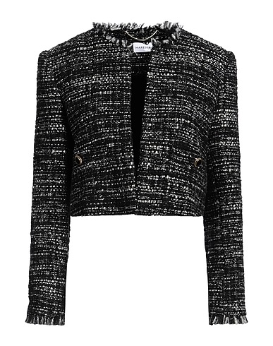 MARELLA Jacket Black 41% Acrylic, 29% Cotton, 17% Polyester, 10% Wool, 3% Textile fibers