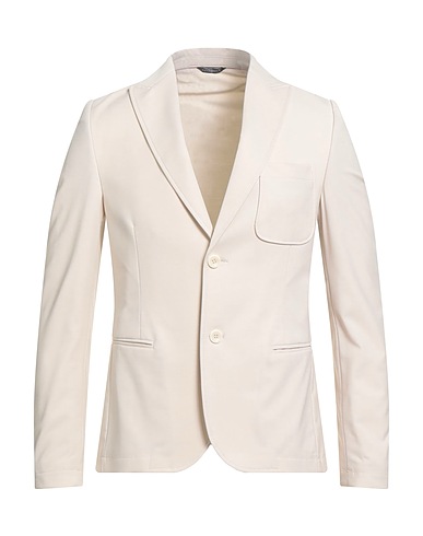 DANIELE ALESSANDRINI HOMME Blazer Off white 69% Poliestere, 29% Viscosa, 2% Elastan