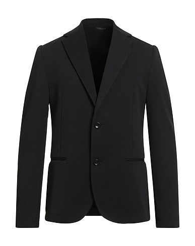 DANIELE ALESSANDRINI HOMME Blazer Nero 95% Poliestere, 5% Elastan