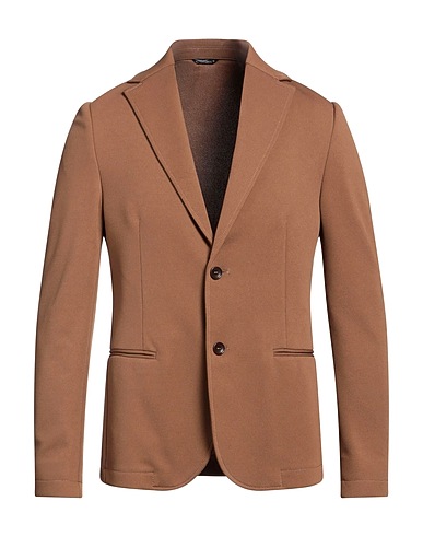 DANIELE ALESSANDRINI HOMME Blazer Marrone 95% Poliestere, 5% Elastan