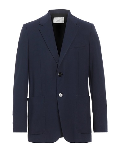 AMI ALEXANDRE MATTIUSSI Blazer Midnight blue 55% Viscose, 45% Virgin Wool