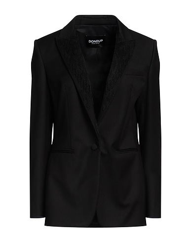 DONDUP Blazer Black 62% Polyester, 35% Viscose, 3% Elastane
