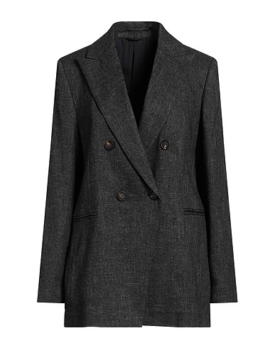 BRUNELLO CUCINELLI Blazer Black 51% Viscose, 26% Linen, 22% Wool, 1% Elastane