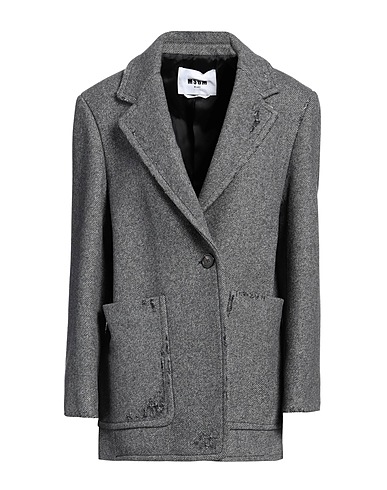 MSGM Coat Grey 62% Wool, 38% Polyamide