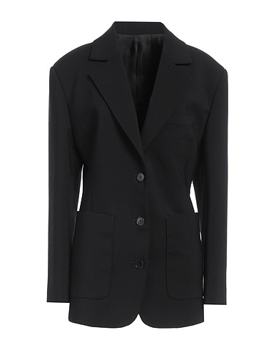 LANVIN Blazer Black 93% Virgin Wool, 4% Elastane, 3% Polyamide