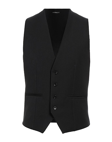 DANIELE ALESSANDRINI HOMME Panciotto Nero 78% Poliestere, 17% Viscosa, 5% Elastan