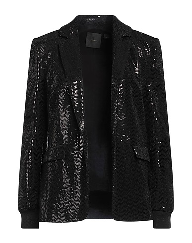 PINKO Blazer Black 91% Polyamide, 5% Elastane, 4% Metallic fiber