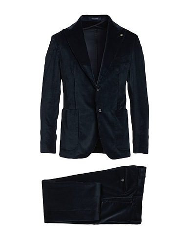 TAGLIATORE Suits Midnight blue 99% Cotton, 1% Elastane