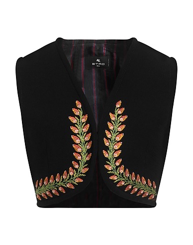 ETRO Vest Black 83% Virgin Wool, 17% Polyamide, Viscose