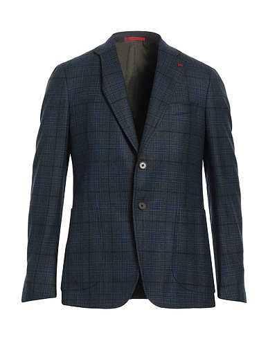 ISAIA Blazer Dark green 96% Wool, 4% Cashmere