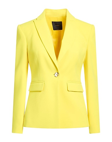 PINKO Blazer Yellow 98% Polyester, 2% Elastane