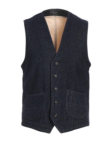 MESSAGERIE Suit vest Navy 44% Wool, 37% Polyester, 19% Polyamide, Cotton, Elastane