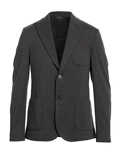 GREY DANIELE ALESSANDRINI Blazer 77% Polyester, 18% Viscose, 5% Elastane