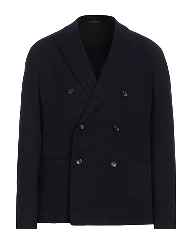 EMPORIO ARMANI Blazer Midnight blue 96% Virgin Wool, 3% Elastane, 1% Cashmere