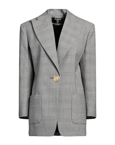BALMAIN Blazer Grey 100% Virgin Wool