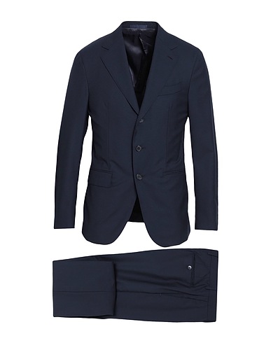 CARUSO Suits Midnight blue 93% Wool, 7% Silk