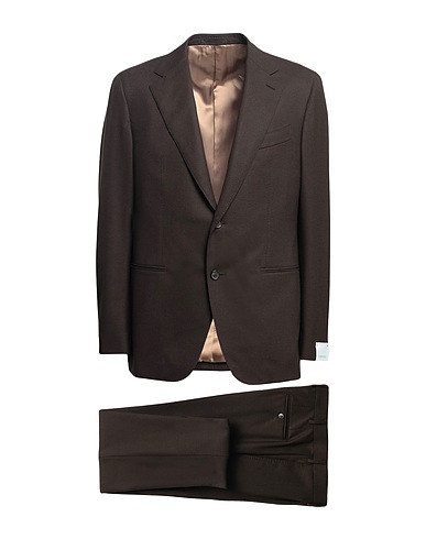 CARUSO Suits Dark brown 100% Wool