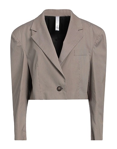 HEVÒ Blazer Khaki 65% Cotton, 33% Polyamide, 2% Elastane