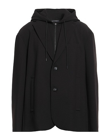 EMPORIO ARMANI Blazer Black 72% Polyester, 21% Viscose, 7% Elastane