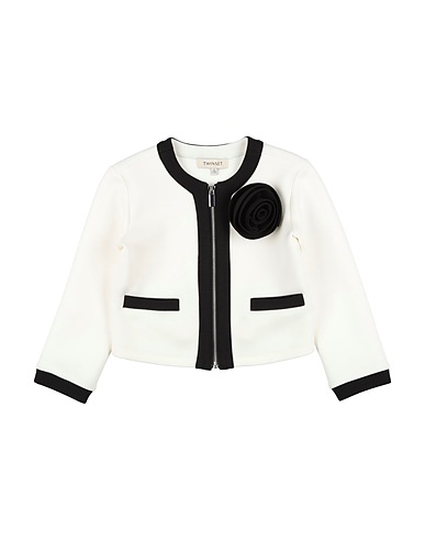 TWINSET Jacket White 76% Viscose, 16% Polyamide, 8% Elastane