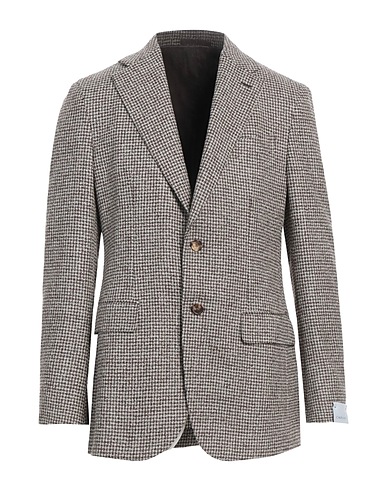 CARUSO Blazer Dark brown 86% Wool, 14% Polyamide