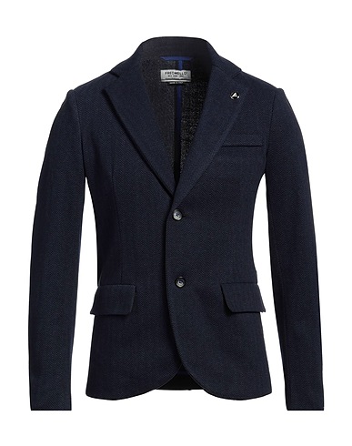 FRED MELLO Blazer Navy blue 52% Polyester, 43% Cotton, 5% Other Fibres