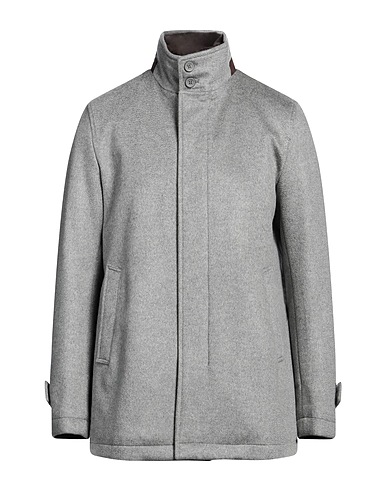 HERNO Coat Grey 100% Cashmere, Polyester