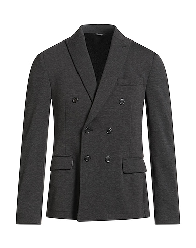 GREY DANIELE ALESSANDRINI Blazer Charcoal 77% Polyester, 18% Viscose, 5% Elastane