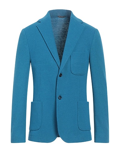 GREY DANIELE ALESSANDRINI Blazer Deep teal 60% Polyester, 20% Acrylic, 20% Viscose
