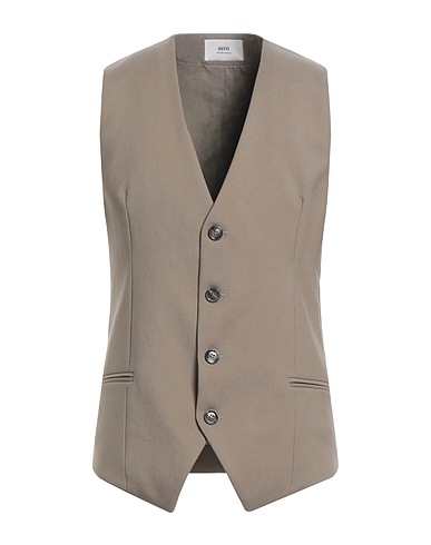AMI ALEXANDRE MATTIUSSI Panciotto Khaki 100% Lana Vergine