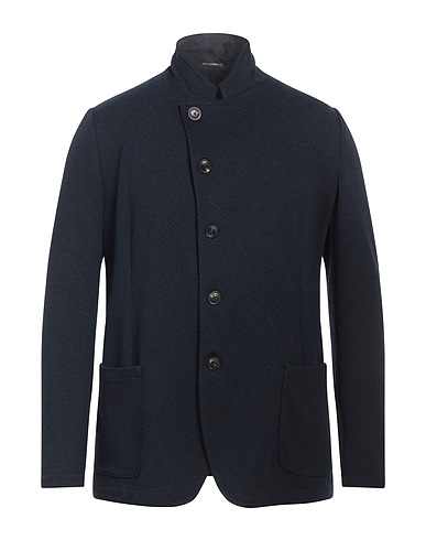 EMPORIO ARMANI Blazer Navy blue 47% Polyamide, 26% Polyester, 25% Viscose, 2% Elastane