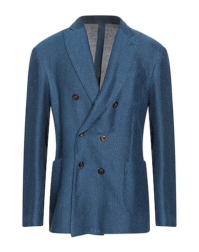 LARDINI Blazer Blue 72% Cotton, 28% Linen