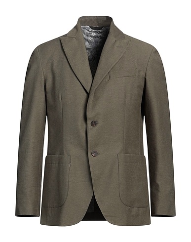 MESSAGERIE Blazer Verde militare 66% Cotone, 24% Lino, 10% Poliestere