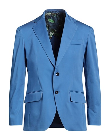 MESSAGERIE Blazer Light blue 97% Cotton, 3% Elastane