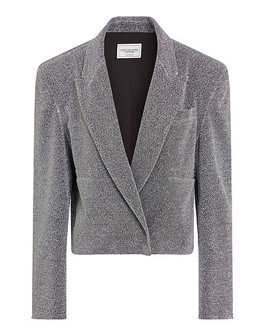 FORTE DEI MARMI COUTURE Blazer Silver 90% Polyester, 10% Elastane
