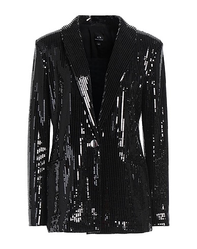 ARMANI EXCHANGE Giacca Nero 85% Poliammide, 6% Poliestere, 5% Elastan, 4% Fibra di metallo