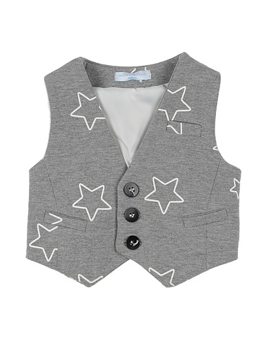 MANUELL & FRANK Waistcoat Grey 94% Cotton, 6% Elastane