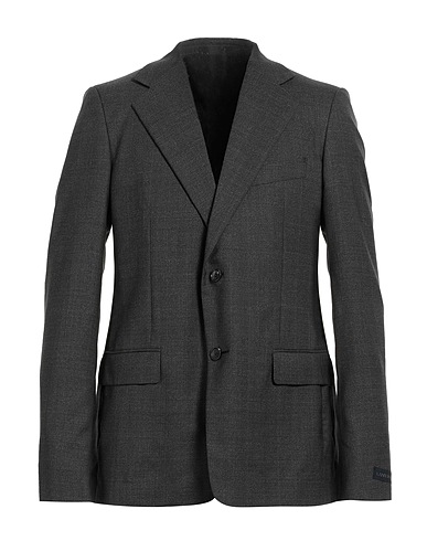 LANVIN Blazer Antracite 100% Lana Vergine, Corno di Bufalo