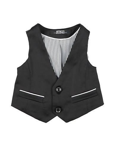 ATTIC 21 Waistcoat Black 97% Polyester, 3% Elastane