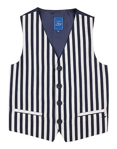 FAY Waistcoat Midnight blue 75% Cotton, 25% Linen