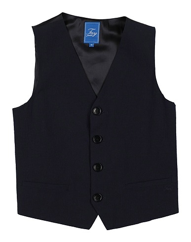 FAY Waistcoat Midnight blue 99% Cotton, 1% Elastane