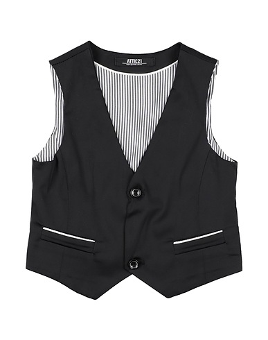 ATTIC 21 Waistcoat Black 54% Other Fibres, 42% Cotton, 4% Elastane