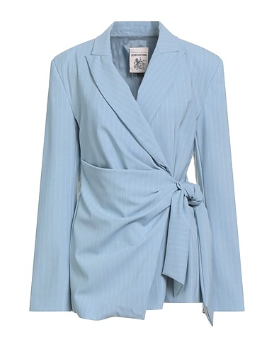SEMICOUTURE Blazer Sky blue 54% Polyester, 44% Virgin Wool, 2% Elastane
