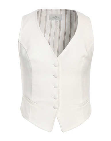 ETRO Suit vest White 69% Viscose, 30% Virgin Wool, 1% Elastane