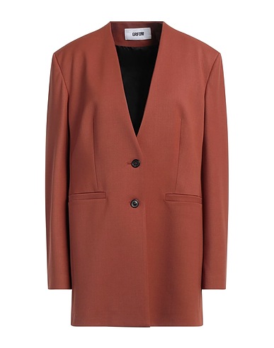 GRIFONI Blazer Brown 53% Polyester, 43% Virgin Wool, 4% Elastane