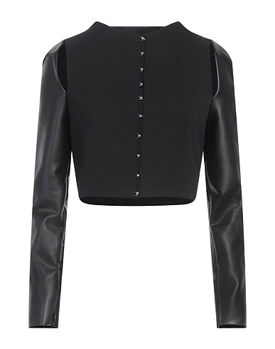 DEL CORE Giubbotto Nero 53% Poliestere, 43% Lana Vergine, 4% Elastan, Cotone, Acetato