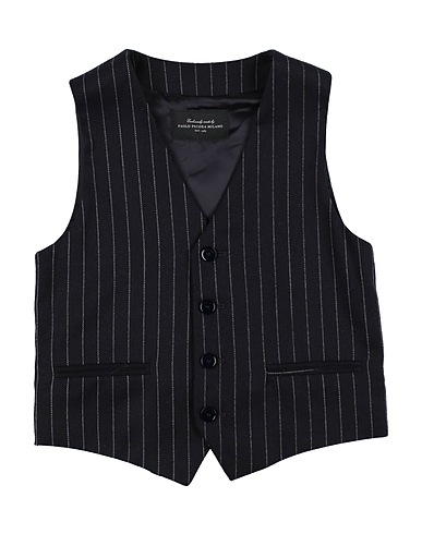 PAOLO PECORA Waistcoat Midnight blue 64% Polyester, 34% Viscose, 2% Elastane